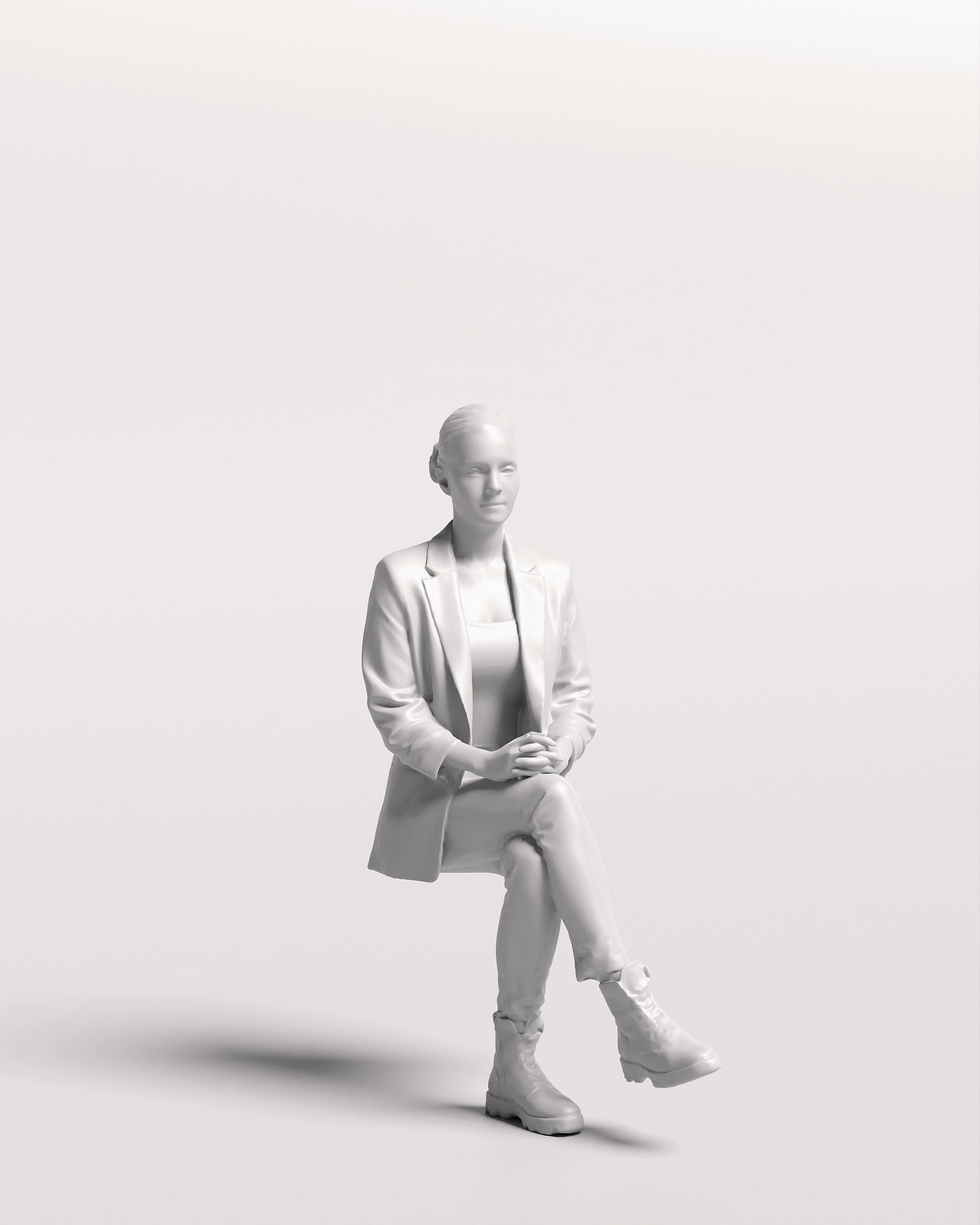 Posed 3D Model of Aga 3 (Sitting)
