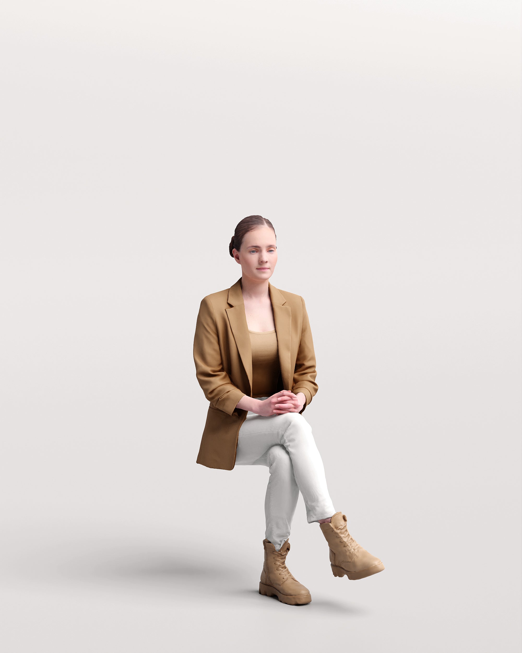 Posed 3D Model of Aga 3 (Sitting)
