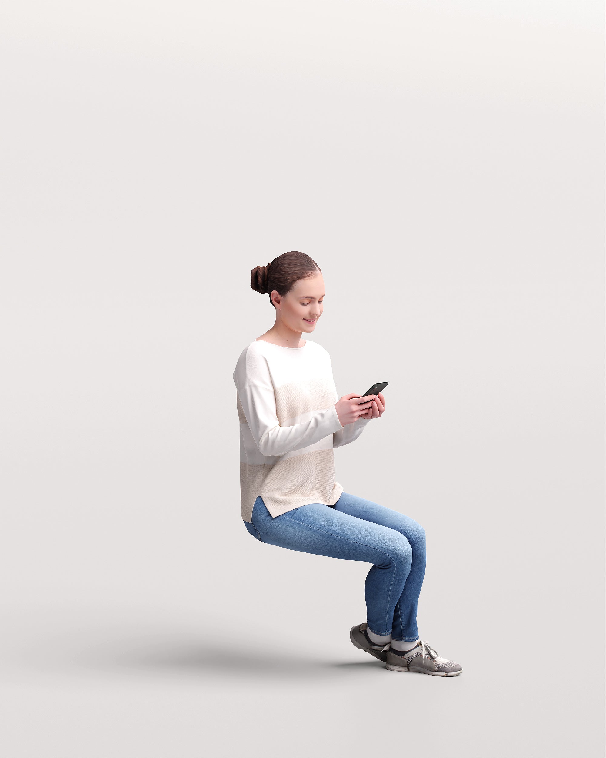 Posed 3D Model of Aga 6 (Sitting)