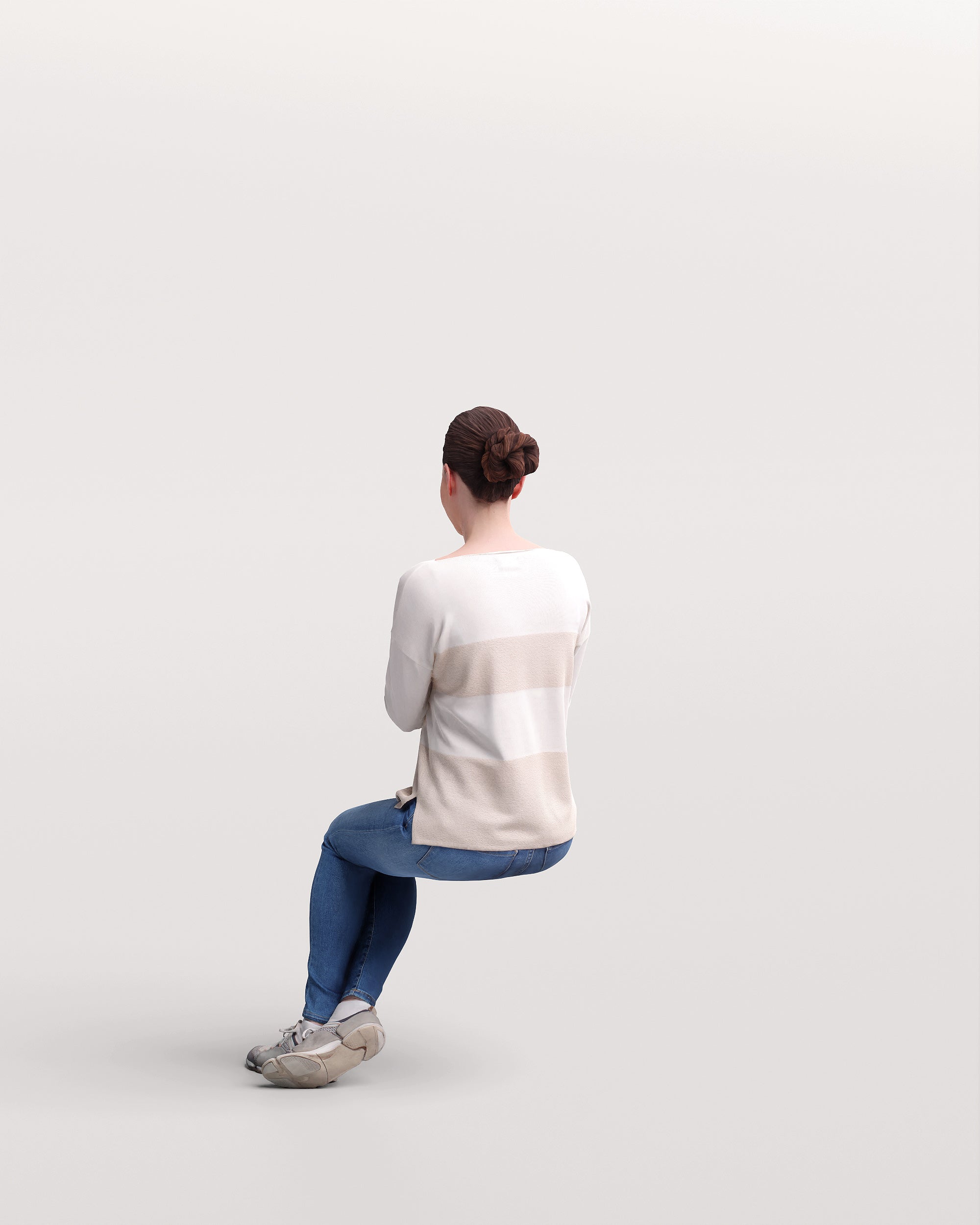 Posed 3D Model of Aga 6 (Sitting)