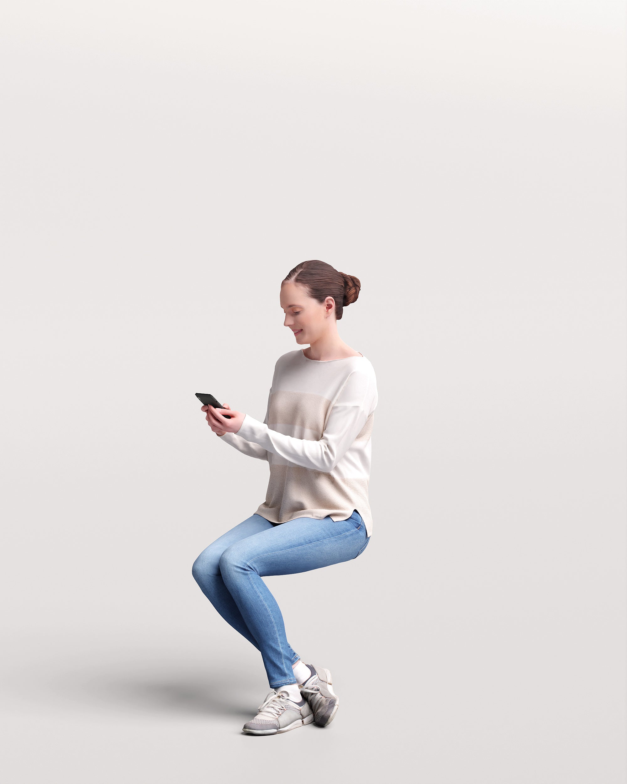 Posed 3D Model of Aga 6 (Sitting)