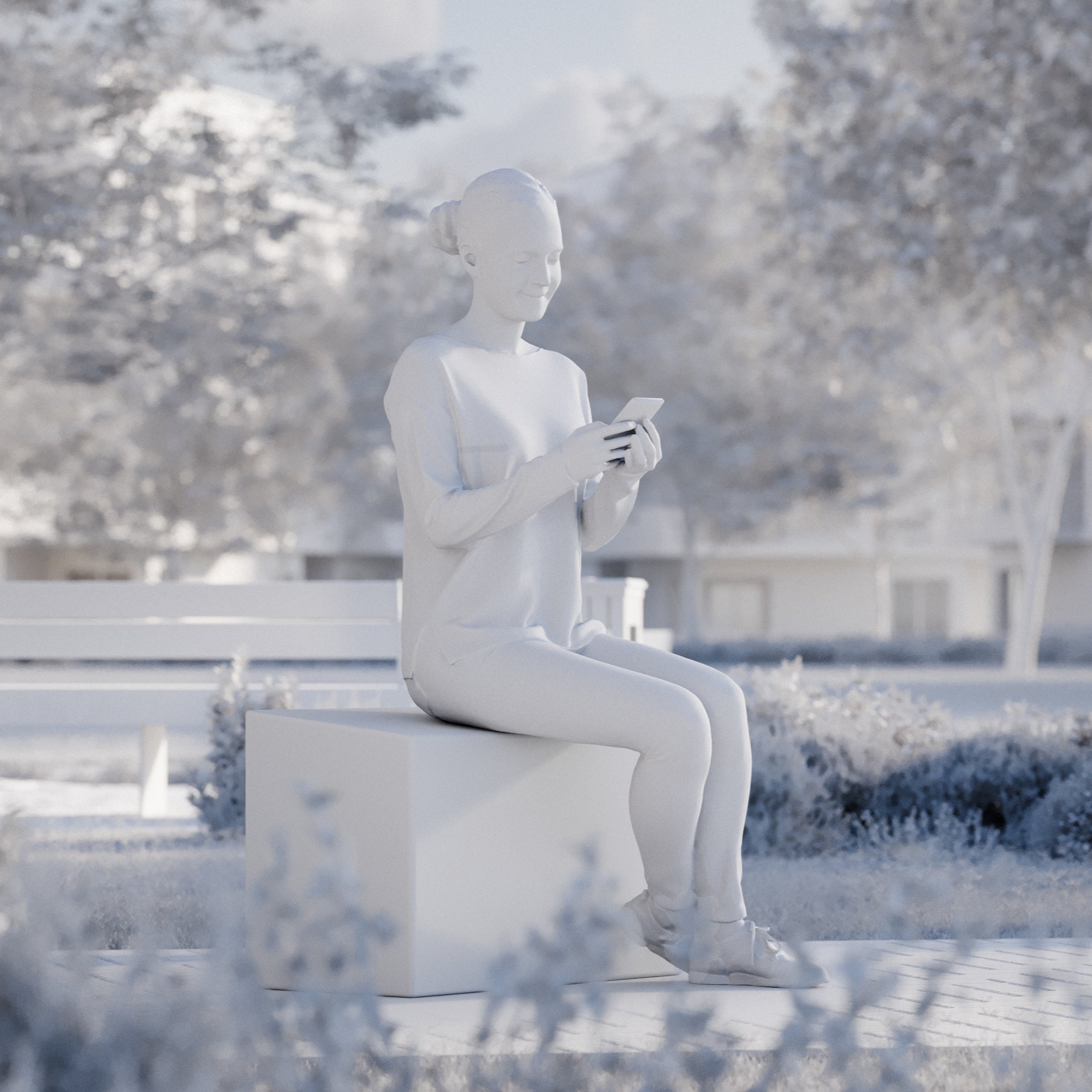 Posed 3D Model of Aga 6 (Sitting)